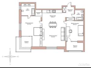 3-к квартира, вторичка, 112м2, 2/10 этаж