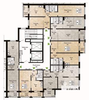 2-к квартира, строящийся дом, 53м2, 3/17 этаж