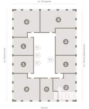3-к квартира, вторичка, 90м2, 18/30 этаж