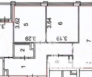 4-к квартира, вторичка, 80м2, 9/15 этаж