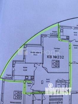 2-к квартира, вторичка, 92м2, 15/16 этаж