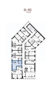 Студия квартира, строящийся дом, 33м2, 6/10 этаж