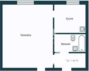 1-к квартира, вторичка, 30м2, 6/9 этаж