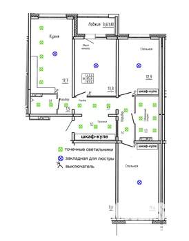 3-к квартира, строящийся дом, 88м2, 2/17 этаж
