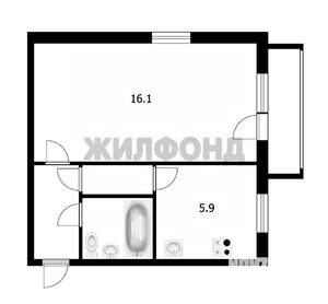 1-к квартира, вторичка, 32м2, 9/9 этаж
