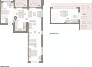 2-к квартира, вторичка, 134м2, 8/8 этаж