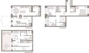 3-к квартира, вторичка, 166м2, 2/11 этаж