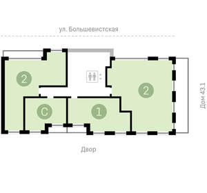 2-к квартира, вторичка, 122м2, 9/24 этаж
