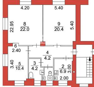 3-к квартира, вторичка, 75м2, 5/5 этаж