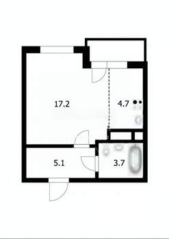 Студия квартира, вторичка, 31м2, 21/24 этаж