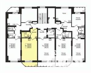 1-к квартира, строящийся дом, 33м2, 8/10 этаж