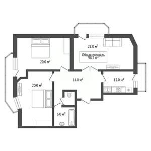 3-к квартира, вторичка, 99м2, 8/9 этаж