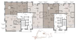 4-к квартира, вторичка, 129м2, 24/25 этаж