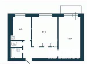 3-к квартира, вторичка, 59м2, 5/9 этаж