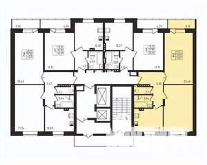 2-к квартира, строящийся дом, 70м2, 2/17 этаж