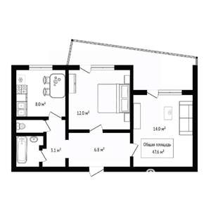 2-к квартира, вторичка, 48м2, 7/10 этаж