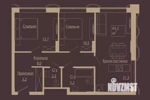 3-к квартира, вторичка, 64м2, 6/14 этаж