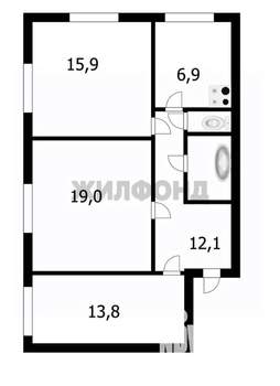 3-к квартира, вторичка, 72м2, 2/3 этаж