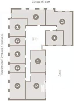 1-к квартира, вторичка, 43м2, 4/9 этаж