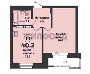1-к квартира, вторичка, 38м2, 10/15 этаж