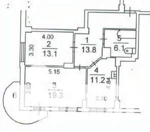 3-к квартира, вторичка, 64м2, 21/25 этаж