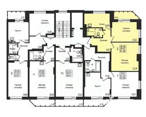 2-к квартира, строящийся дом, 59м2, 7/10 этаж