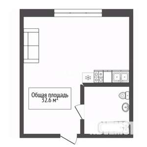Студия квартира, вторичка, 33м2, 4/10 этаж