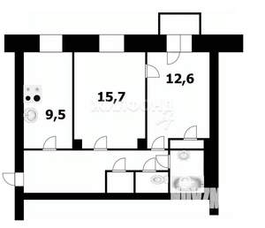 2-к квартира, вторичка, 55м2, 3/4 этаж