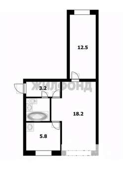 2-к квартира, вторичка, 43м2, 3/5 этаж