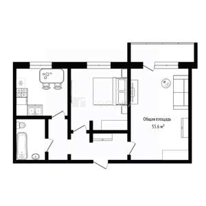 2-к квартира, вторичка, 56м2, 9/11 этаж