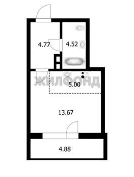 Студия квартира, вторичка, 28м2, 11/27 этаж