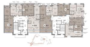 2-к квартира, вторичка, 69м2, 5/25 этаж