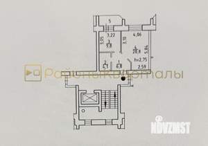 1-к квартира, вторичка, 42м2, 3/9 этаж