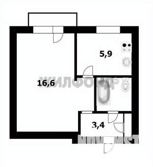 1-к квартира, вторичка, 29м2, 5/5 этаж