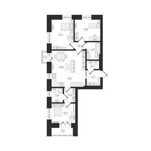 4-к квартира, вторичка, 85м2, 7/9 этаж