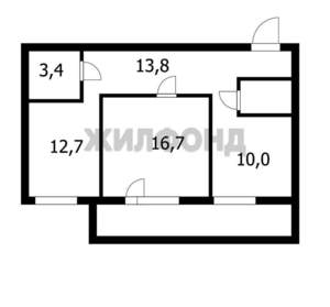 2-к квартира, вторичка, 58м2, 11/16 этаж
