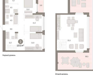 3-к квартира, вторичка, 138м2, 7/23 этаж