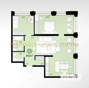 3-к квартира, вторичка, 86м2, 4/17 этаж