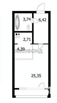 1-к квартира, вторичка, 39м2, 8/10 этаж