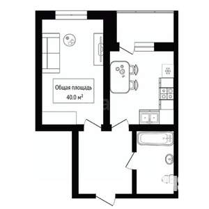 1-к квартира, вторичка, 38м2, 19/25 этаж