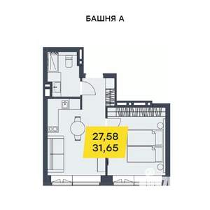 1-к квартира, вторичка, 32м2, 10/29 этаж
