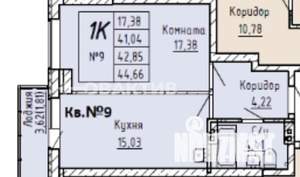 1-к квартира, вторичка, 45м2, 2/28 этаж