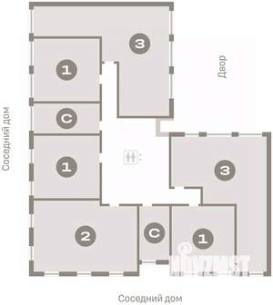 3-к квартира, вторичка, 87м2, 2/7 этаж