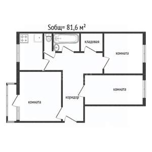 3-к квартира, вторичка, 82м2, 8/10 этаж