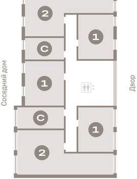 2-к квартира, вторичка, 64м2, 5/23 этаж