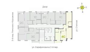 4-к квартира, строящийся дом, 80м2, 4/25 этаж