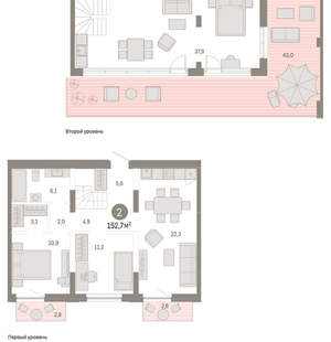 2-к квартира, вторичка, 153м2, 8/17 этаж