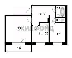 2-к квартира, вторичка, 49м2, 9/10 этаж