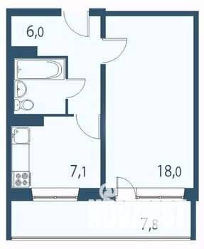 1-к квартира, вторичка, 39м2, 12/17 этаж