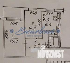 2-к квартира, вторичка, 45м2, 2/9 этаж